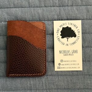 One Maple Leather Brown Leather Wallet made in Tennessee